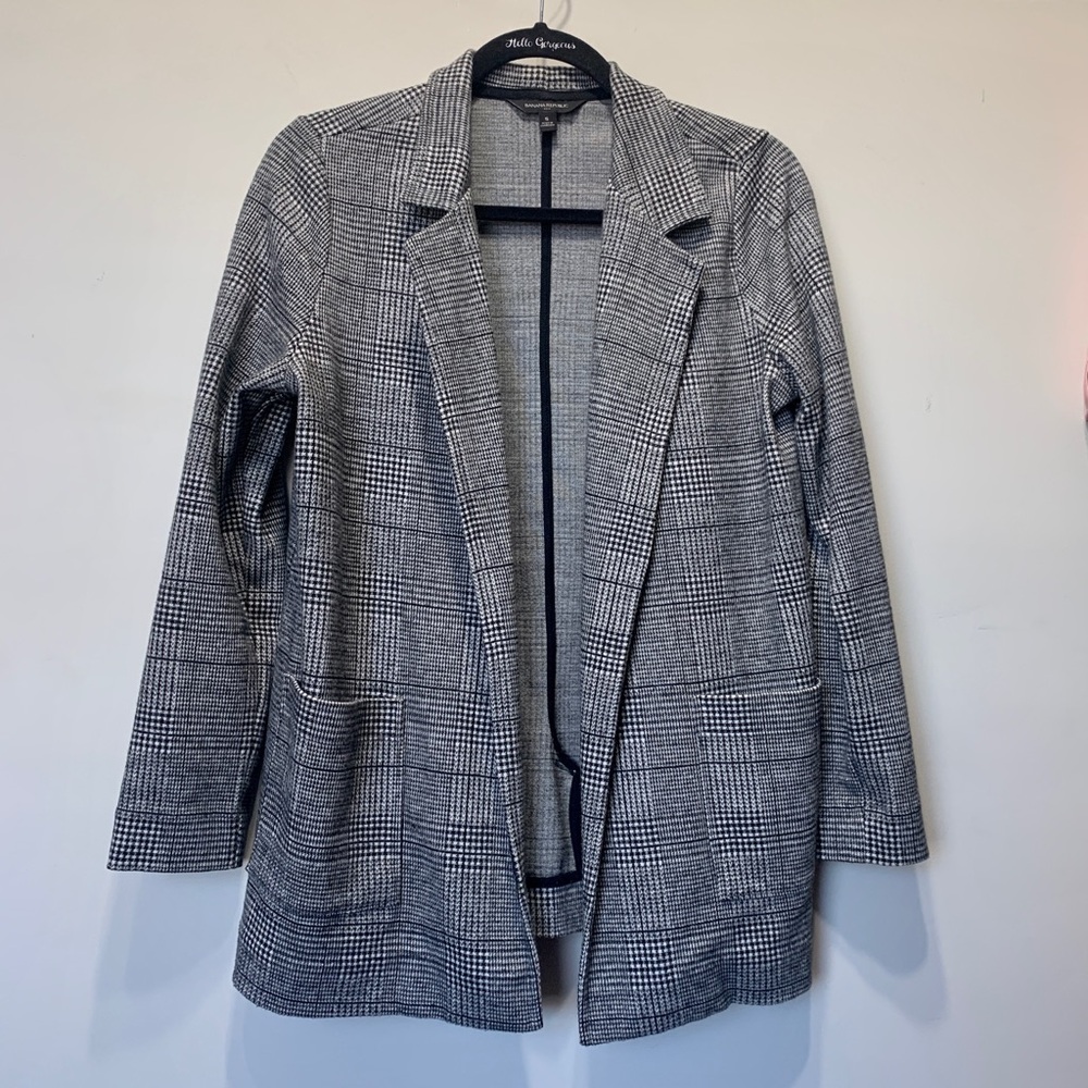 Banana Republic soft plaid blazer